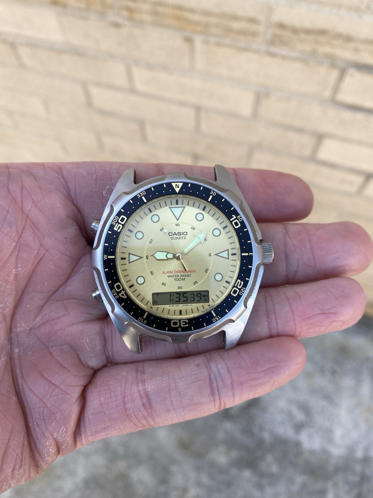 Repair ALARM Casio or Arnie Parts AMW-320D 100M CHRONOGRAPH ANA-DIGI WR Vintage - vintagewatches.pk