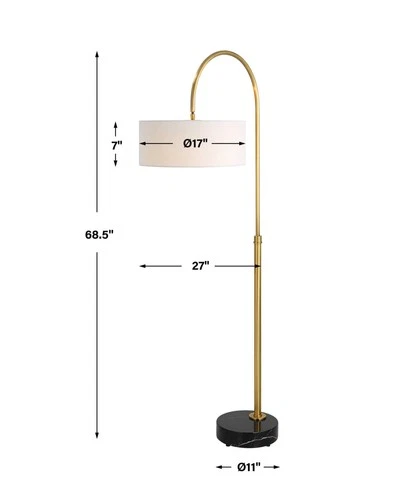 Uttermost 30136-1 Huxford 69" Tall Floor Lamp - Brass - Picture 2 of 7