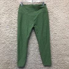 BeyondYoga Leggings Extra Large Adult Green Waisted Crossover Yoga Logo Womens
