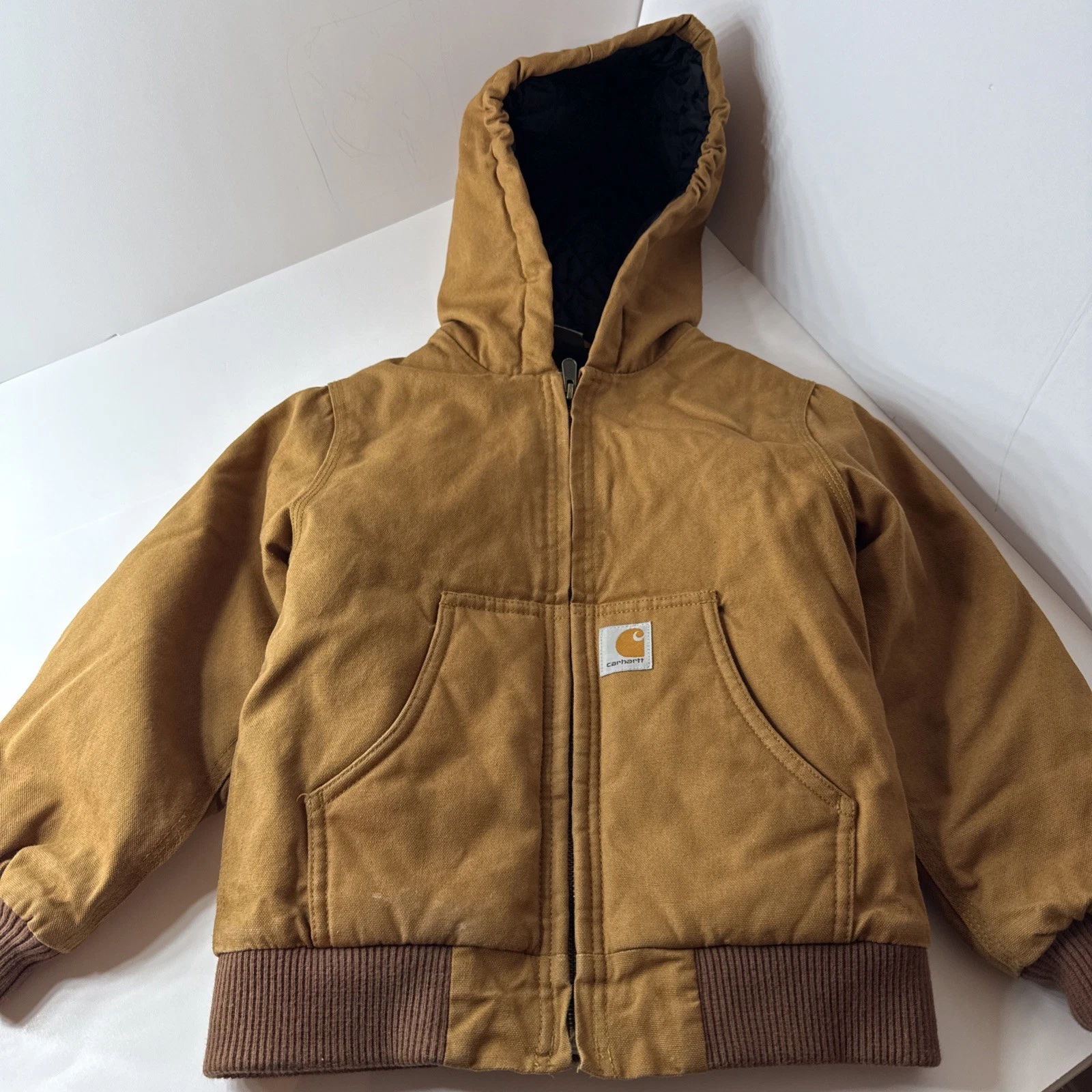 Carhartt toddler hooded quilted duck canvas jacket Size 6 XS
Opens in a new window or tab
