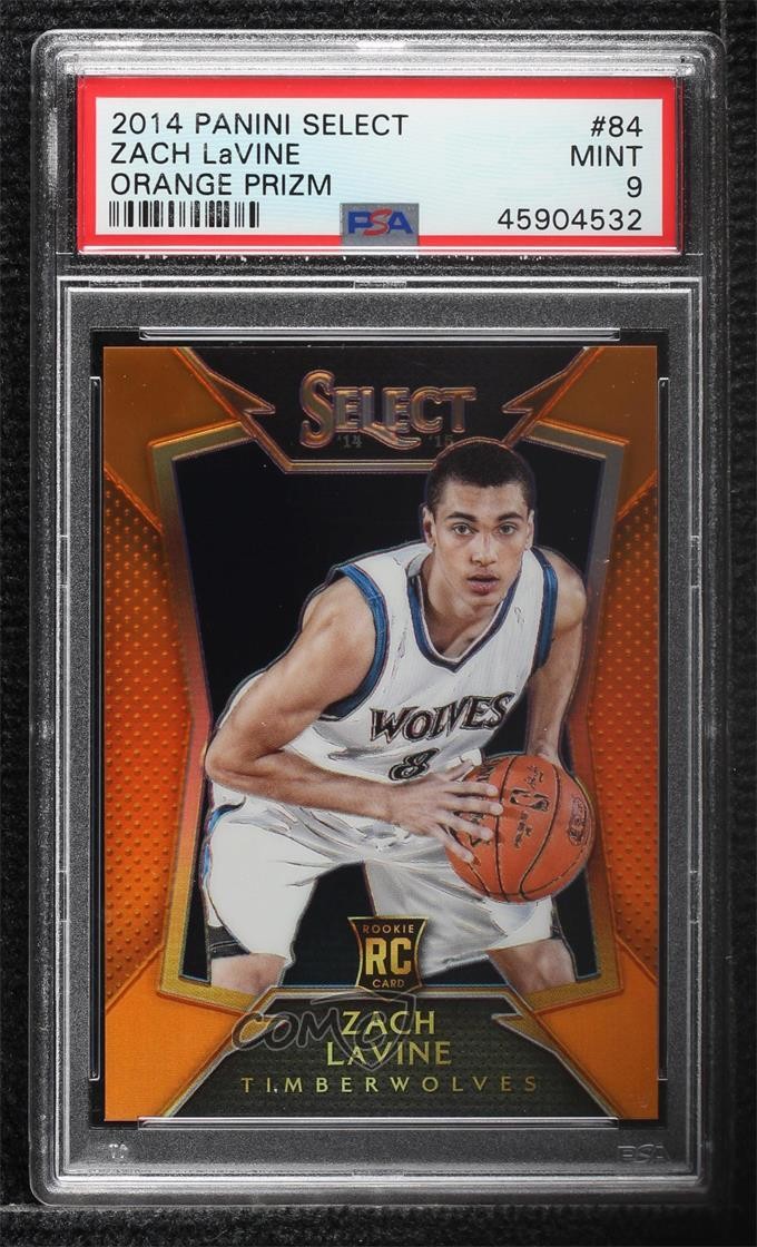 2014-15 Panini Select Concourse Orange Prizm /60 Zach LaVine #84 PSA 9 MINT d3i