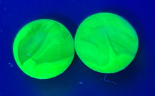 Vintage UV Uranium Marbles Swirl JABO Akro Fluorescent Longwave 365 nm LW READ
