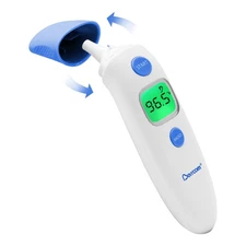Berrcom 3 in 1 Forehead and Ear Thermometer Indoors Non-Contact Backlight Bod...