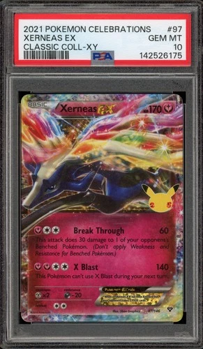 Pokemon Xerneas EX Celebrations Classic Coll. Holo Rare #97 PSA 10 Gem Mint