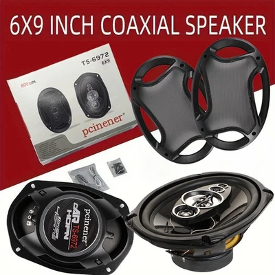 1-Pair 6x9" 1000W 5-Way Coaxial Car Speakers–Premium HiFi Stereo Sound & Clarity