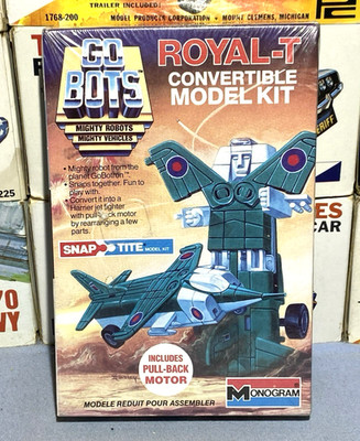 MONOGRAM GO BOTS ''ROYAL-T'' CONVERTIBLE MODEL KIT#6068 c1984 AMT MPC NOS MINT S/I