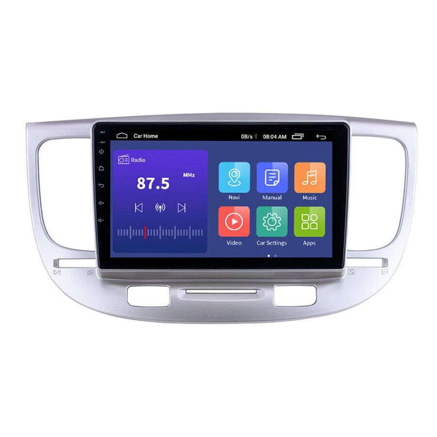 Radio estéreo de coche 9" 1+16G Android 10.0 navegación GPS WiFi para Kia Rio 2005-2011 Foto 3 de 4