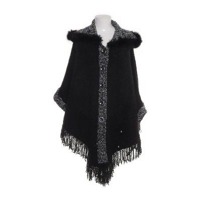 Angelina, Poncho, Größe: ONE SIZE, Schwarz/Grau, Acryl/Polyester, Damen #hMm