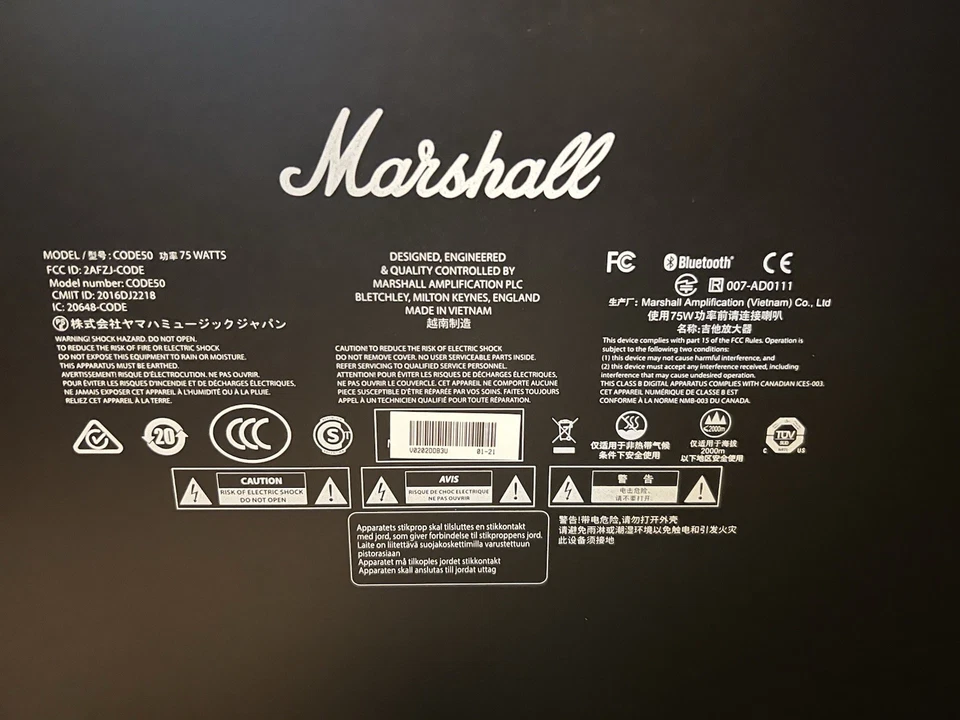 Marshall Code 50 1x12" 50-watt Digital Combo Amp - Black - Image 3 of 4