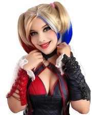 Harley Quinn Women's Wig – Medium Fancy Costume Wig with Breathable Cap
