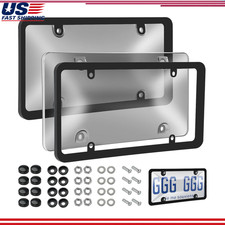 2 Pack License Plate Frames Clear Shields Universal Front Rear Car Plate Protec 2 Pack License Plate Frames Clear Shields Universal Front Rear Car Plate Protec