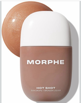 Morphe Hot Shot Sun Drops Liquid Bronzer Fire Sign Medium Golden Bronze Glow