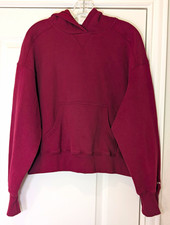 NWT OFFLINE by Aerie Burgundy Travel Pullover Hoodie Women S Fleece Classic Fit