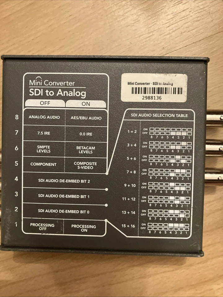 2 X Mini Convertidor Blackmagic Design SDI a Analógico Foto 3 de 4