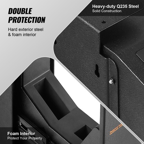 Mounted Gun Safe for Pistols Biometric Gun Safe 3 Access Ways 1 Pistol - Picture 5 of 12