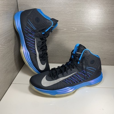 Rare Nike Mens Hyperdunk plus 2012 524948-001 Black Blue Basketball Sz 14