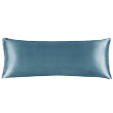 Body Pillow Satin Cover, Super Soft Silky Case 20x54 Inches, Bluesteel