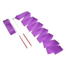 2 Pcs Dance Ribbons, 78.7" Rhythmic Dance Ribbon with Wands, Purple