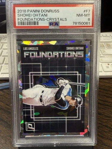 2018 Panini Donruss - Foundations Shohei Ohtani #F7 Crystals (RC) PSA 8