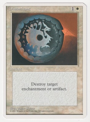 Miscut Disenchant LP 4th 1995 MTG Magic Factory Error Misprint Alpha Cut Corners