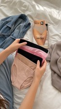 Felina Women's Super Stretch Cotton Hi-Cut Briefs 6 Pack FREE FAST SHIPPING
