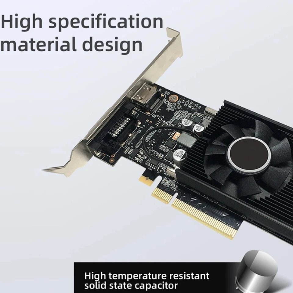 Nvidia Gt 1030 4GB GDDR4 Low Profile LP Video Card Graphics Editing Silent SFF - Image 2 of 4