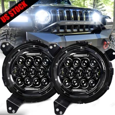 2x 9" LED Headlights For Jeep Wrangler JL For Gladiator 2018 2019 2020 2021 2022