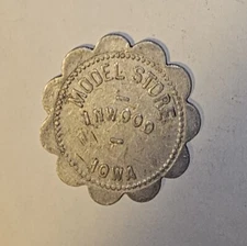 Model Store Inwood IOWA Aluminum Good For Token #371 $1.00