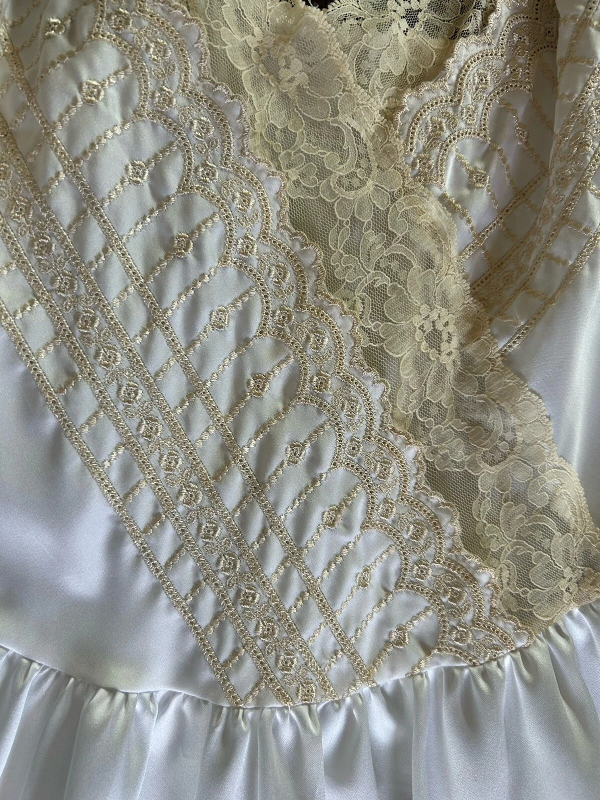 UNDERCOVER Abito slip pizzo babydoll Victorias Secret vintage anni 70 midi M ricamato raro