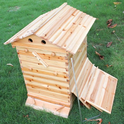 Self-flowing Beehive Wooden Bee Box Automatic Bee 7pcs Bee Nest Honey Selectable - Picture 2 of 20