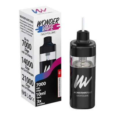 Wondervape 7000 Tornado - Einweg E-Zigarette Vape Nachfllbar 10ml - 21000  Zge | eBay.de