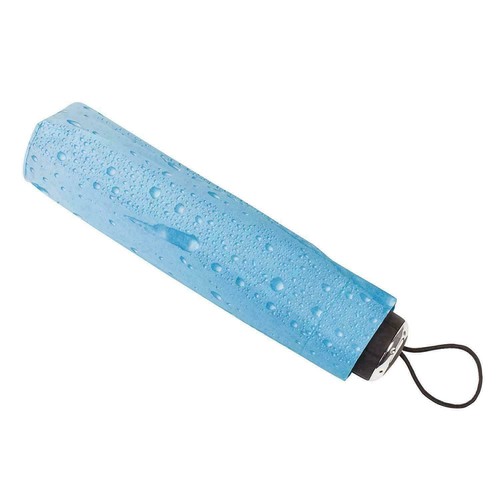 Compact Mini Umbrella with Wet Look Rain Drop Blue Design - Buy 1 Get 1 Free - Picture 2 of 3