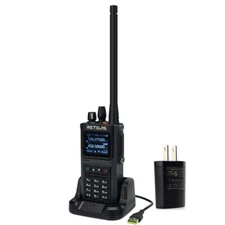 Retevis C1 Handheld Noise Reduction 5W Dual Band IP67 Waterproof Radio & Adapter