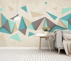 3D Triangle Design R20618 Wallpaper Wall Mural Self-adhesive Removable Luna