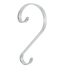 2-Piece Silver Scroll Stocking Hanger Set
