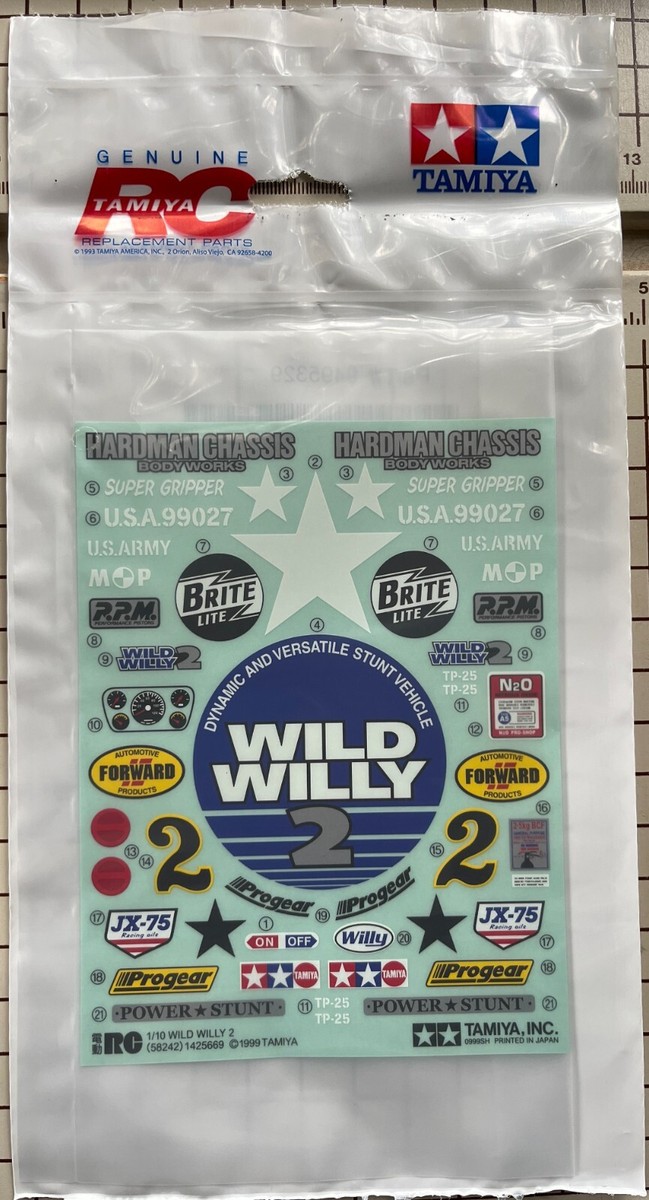 TAMIYA（田宮模型）「WILD WILLY」ステッカー タミヤ（アフターパーツ） 19495329 ワイルドウィリー2用