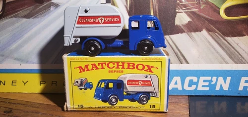 Vintage Matchbox Lesney 1963 15 C Dennis Refuse Truck NM w/ Original Box #15 +
