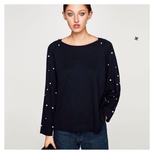 zara embellished jumper