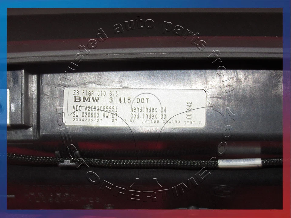 PANTALLA MONITOR CID BMW E83 X3'IES INFORMACIÓN CENTRAL 6.5" NAVEGACIÓN 3415007 Foto 4 de 4