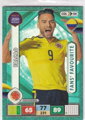 Panini Soccer Road to Russia 2018 Card COL 06 Radamel Falcao Fans' Favourite