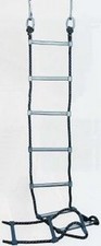 Scala Scale a Corda con Gradini a PIOLI in Alluminio Robusta e Leggera h.6,00m.