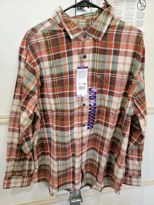 Eddie Bauer Bristol Cotton Flannel Men Size XXL Red Plaid