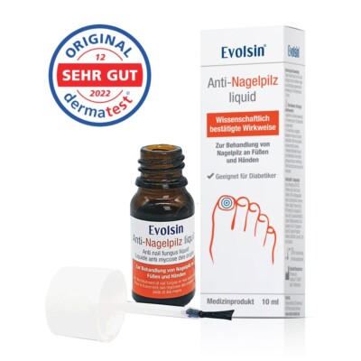 Evolsin  Anti-Nagelpilz Liquid - Wissenschaftlich bestätigt Dermatest Sehr Gut