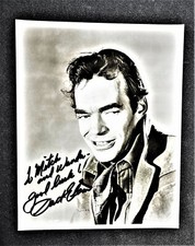 JACK ELAM 8 x 10 Black White Photo Signed/ Inscribed Western Film Star TWO2