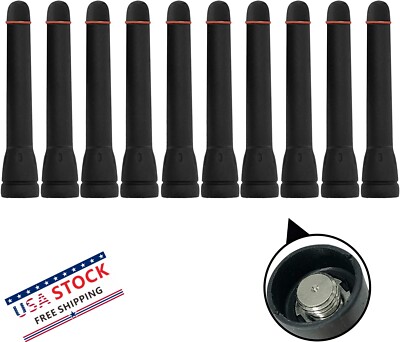 6 Pack UHF Stubby Antennas - 3.5 Inch 400-470MHz For ICOM Two Way Radios