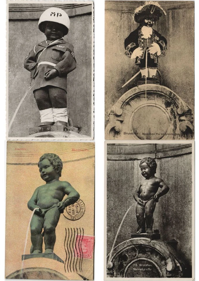 MANNEKEN PISS BRUSSELS BELGIUM 165 Vintage Postcards pre-1950 (L5241) - Photo 4/4
