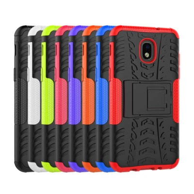 FONETEK Samsung Galaxy J3 2018 [Slim Armour] Tough Shockproof Case Stand + LCD Guard