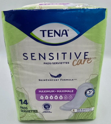Tena Sensitive Pads Serviettes 14 Pads New