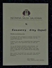 1981 Friendly (Reproduction) - I.M. GALATAMA (INDONESIA) v. COVENTRY CITY