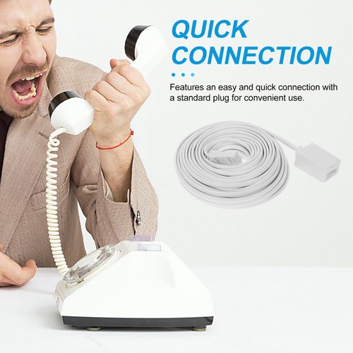 Telefon Verlängerungskabel Büro Telefonleitungskabel Telefonverlängerungskabel - Zdjęcie 4 z 12